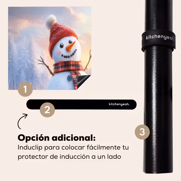 Protector de inducción - Muñeco de nieve - Atardecer - Blanco — 8