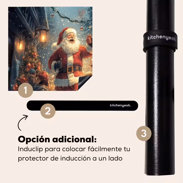 Protector de inducción - Alegría navideña - Nieve - Colorido — 8