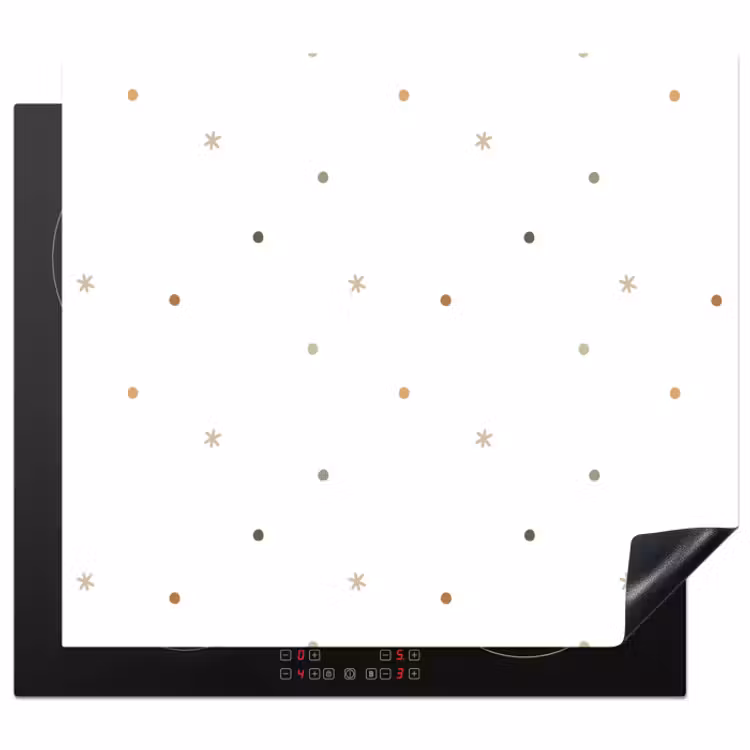 Protector de inducción - Patrón - Lunares - Estrellas - Blanco — 1