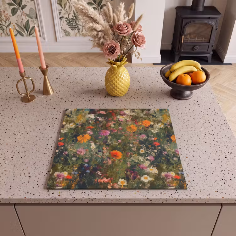 Protector de inducción - Campo de flores - Colores - Pintura — 3