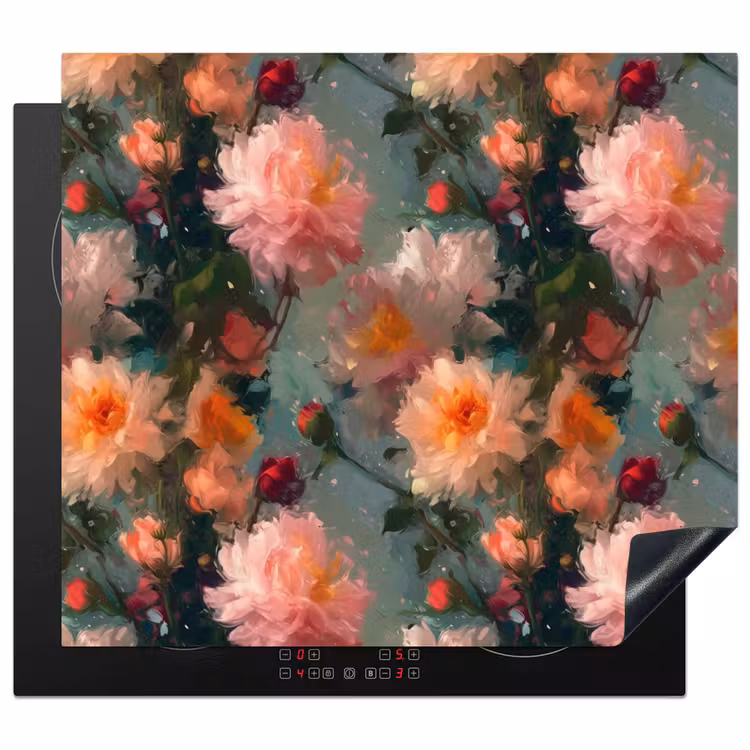 Protector de inducción - Dalia - Flores - Patrón — 1