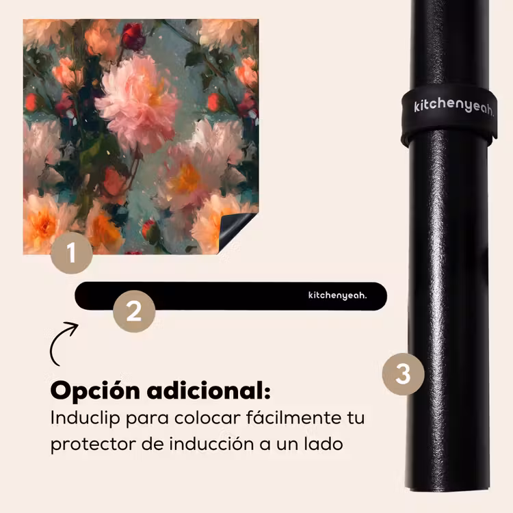 Protector de inducción - Dalia - Flores - Patrón — 8