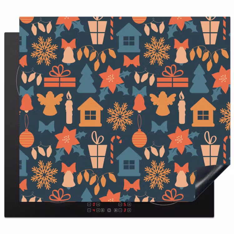Protector de inducción - Patrón - Navidad - Símbolos - Azul — 1