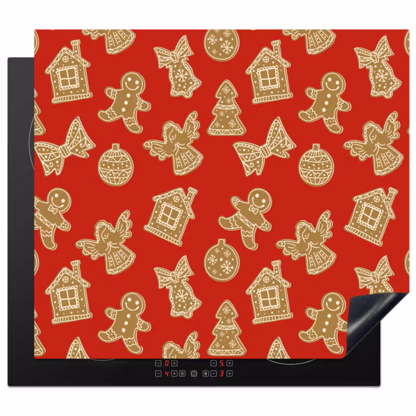 Protector de inducción - Ilustración - Galletas - Rojo — 1