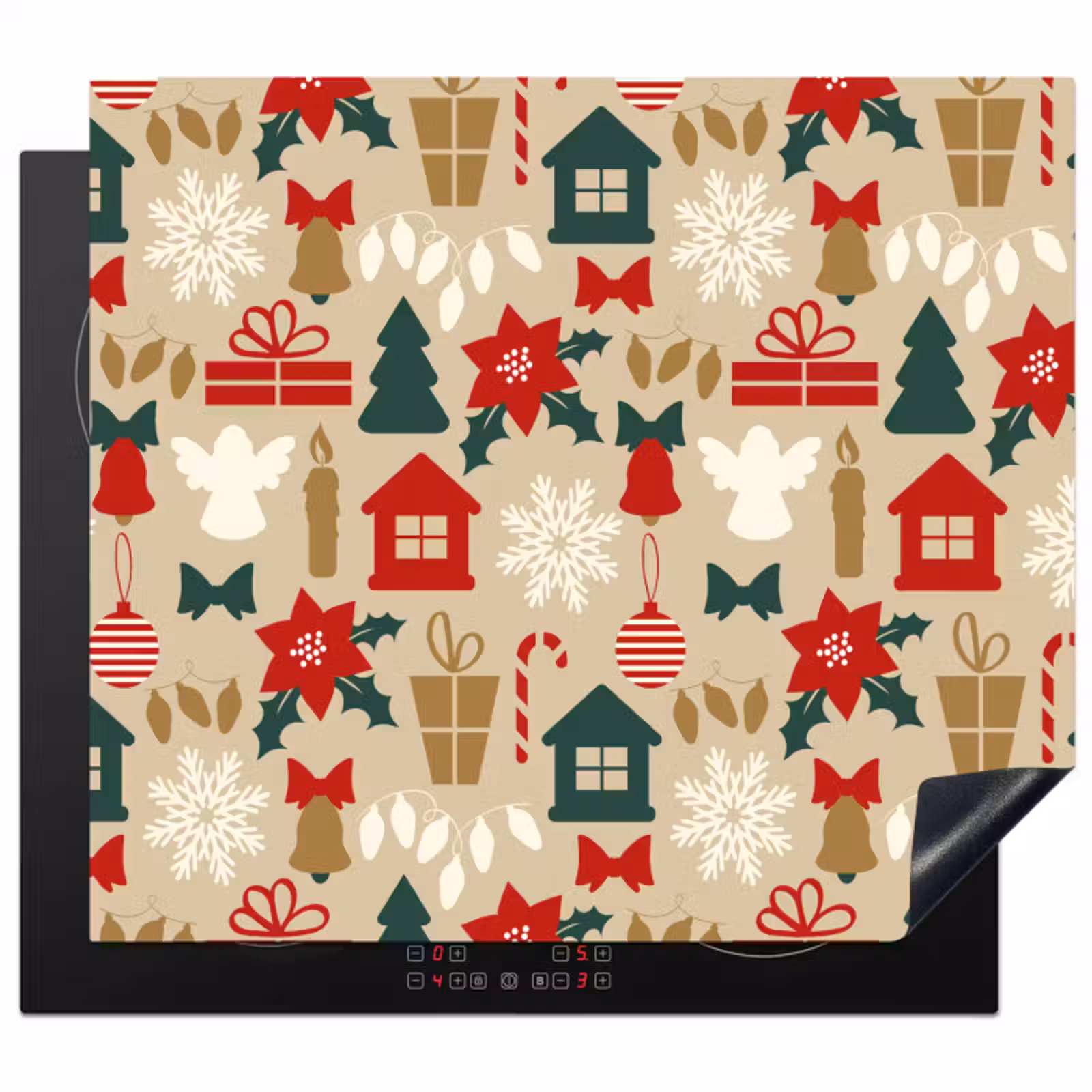 Protector de inducción - Ilustración - Navidad - Beige — 1