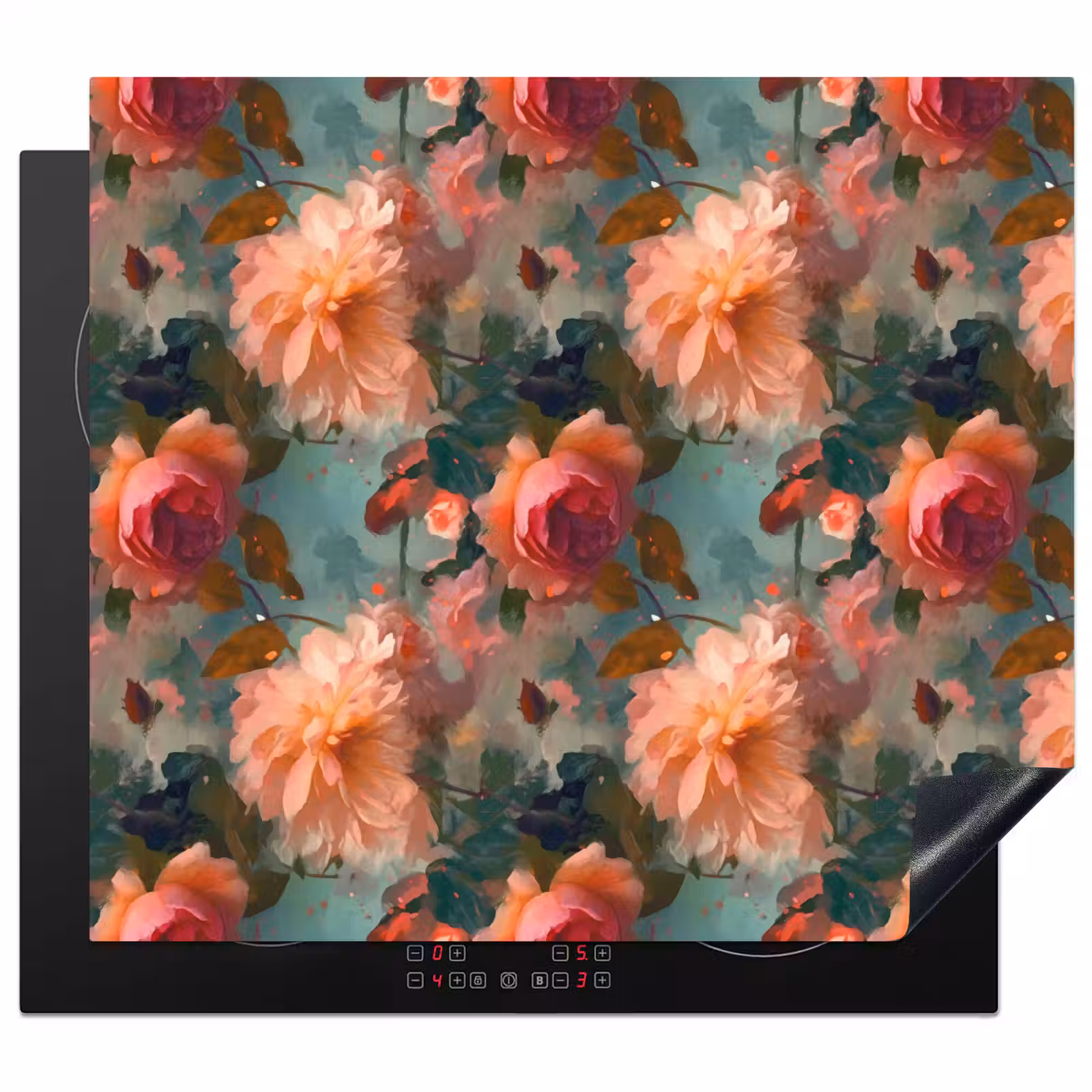 Protector de inducción - Rosa - Patrón - Flores — 1