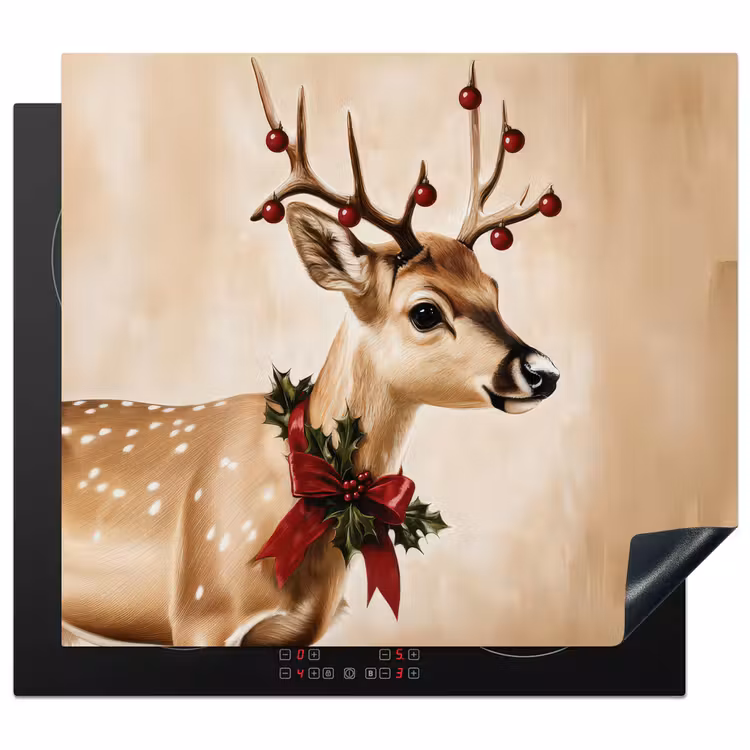 Protector de inducción - Cornamenta - Navidad - Reno - Rojo — 1