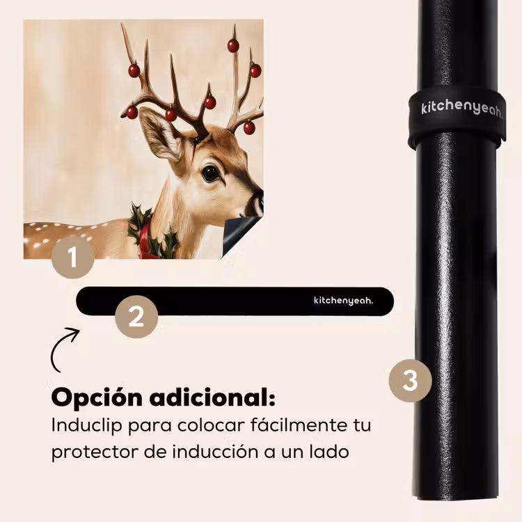 Protector de inducción - Cornamenta - Navidad - Reno - Rojo — 8