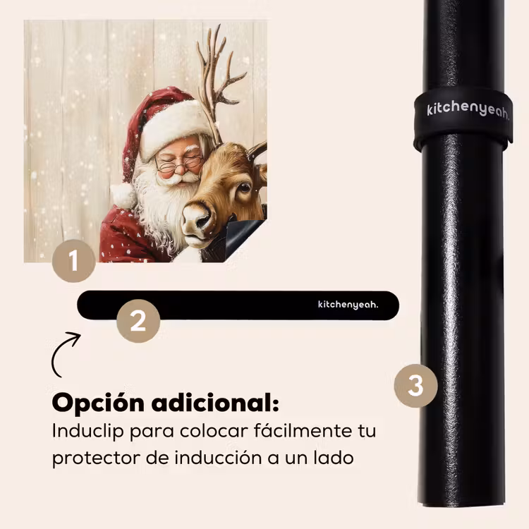 Protector de inducción - Papá Noel - Reno - Nieve - Colorido — 8
