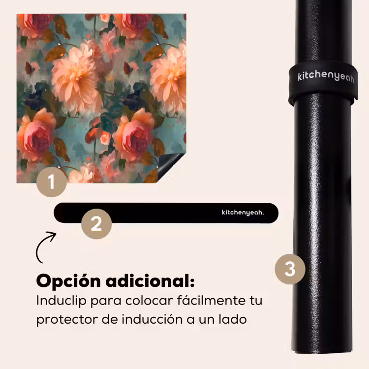 Protector de inducción - Rosa - Patrón - Flores — 8