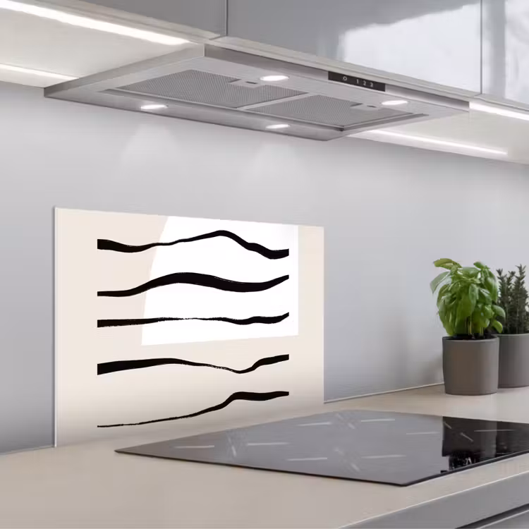 Salpicaderos de cocina - Abstracto - Línea - Pastel — 1