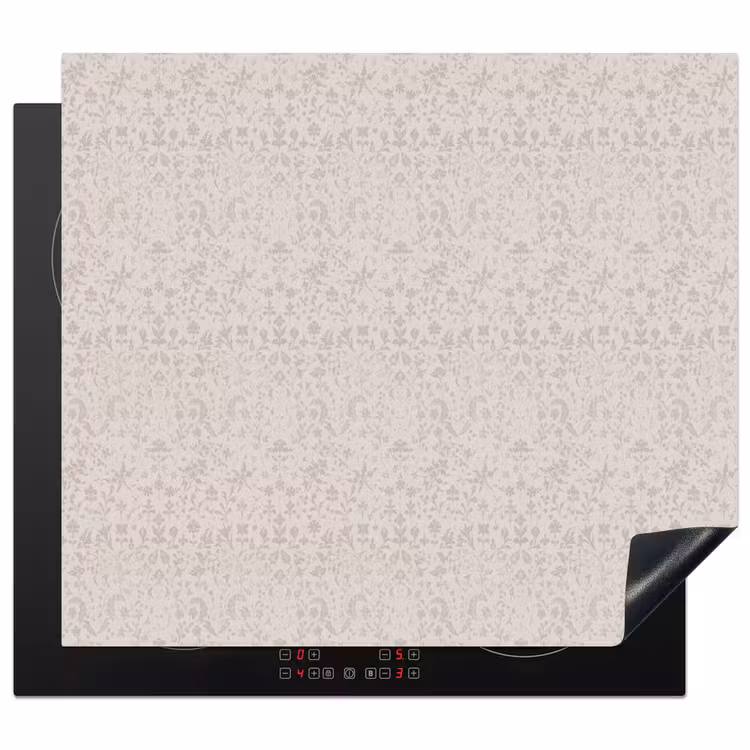 Protector de inducción - Flores - Hojas - Claro - Topo — 1