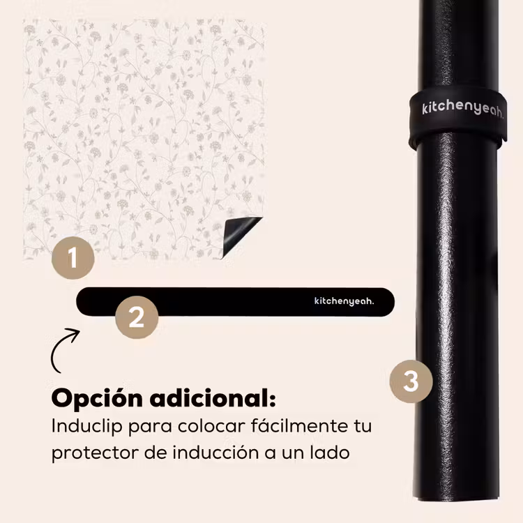 Protector de inducción - Flores - Motivo - Suave — 8