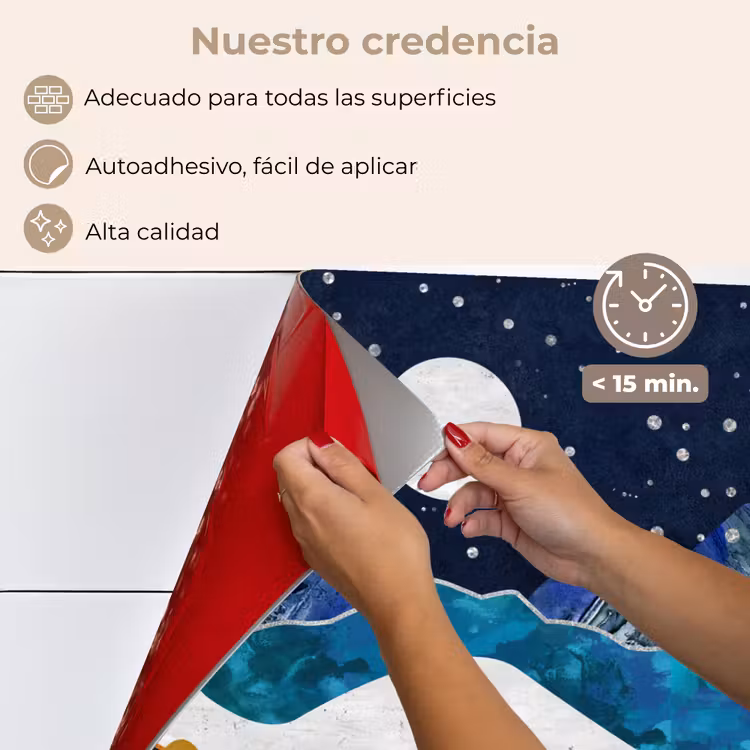 Salpicaderos de cocina - Noche - Oro - Mármol - Abstracto - Paisaje - Montaña — 4