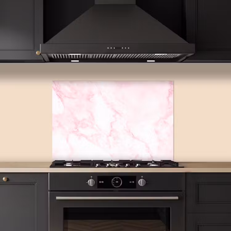 Salpicaderos de cocina - Mármol - Blanco - Rosa - Chic - Aspecto de mármol — 5