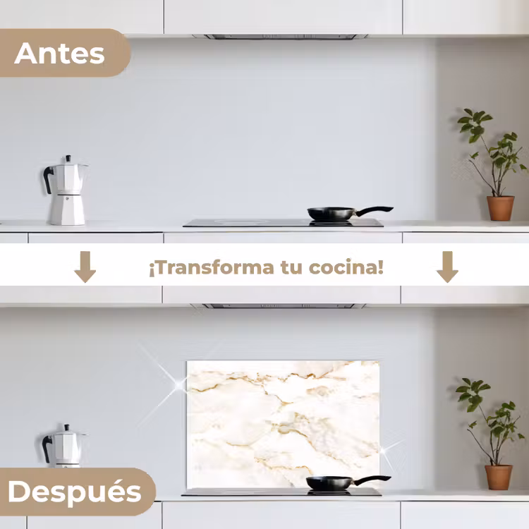 Salpicaderos de cocina - Mármol - Cal - Oro - Lujo - Aspecto de mármol - Blanco — 7