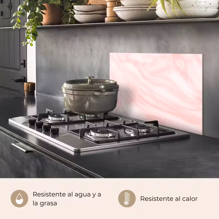 Salpicaderos de cocina - Mármol - Rosa - Blanco - Lujo - Aspecto de mármol — 2