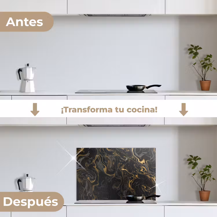 Salpicaderos de cocina - Mármol - Textura - Gris - Oro - Aspecto de mármol - Lujo — 7