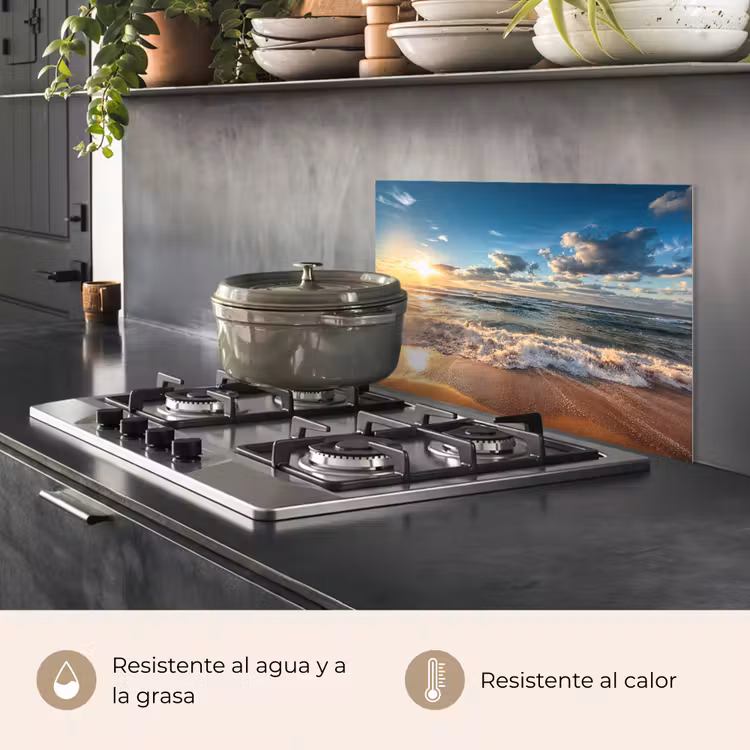 Salpicaderos de cocina - Playa - Mar - Puesta de sol — 2