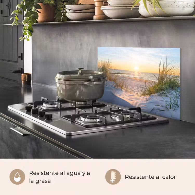 Salpicaderos de cocina - Playa - Sol - Duna - Hierba - Arena - Horizonte — 2