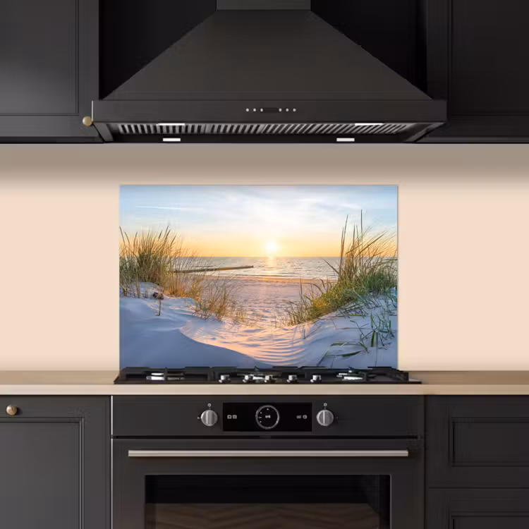 Salpicaderos de cocina - Playa - Sol - Duna - Hierba - Arena - Horizonte — 5