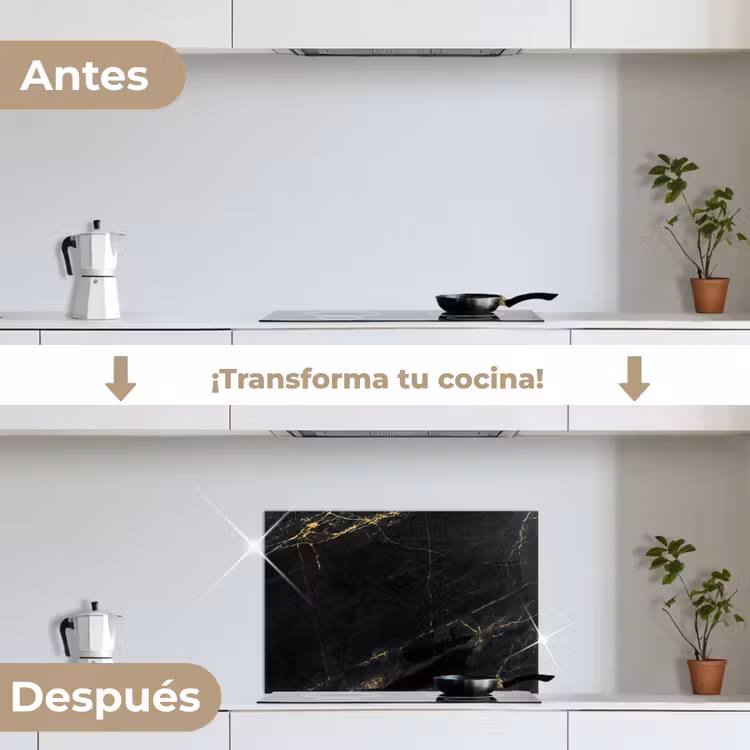 Salpicaderos de cocina - Aspecto mármol - Lujo - Negro - Oro — 7