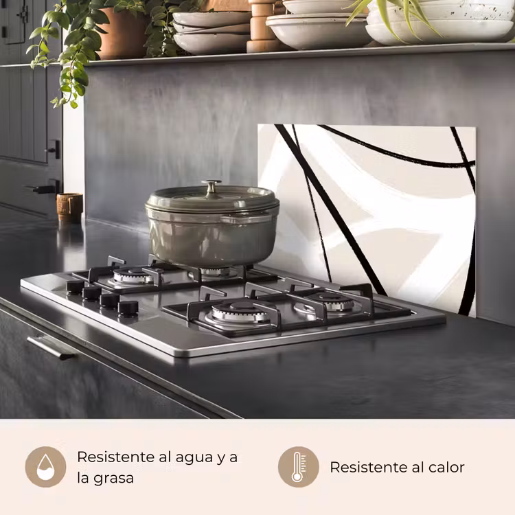 Salpicaderos de cocina - Línea - Abstracto - Minimalismo - Pastel — 2