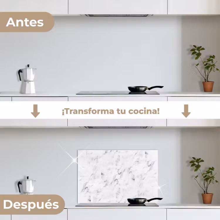 Salpicaderos de cocina - Mármol - Lujo - Blanco - Gris - Aspecto de mármol — 7