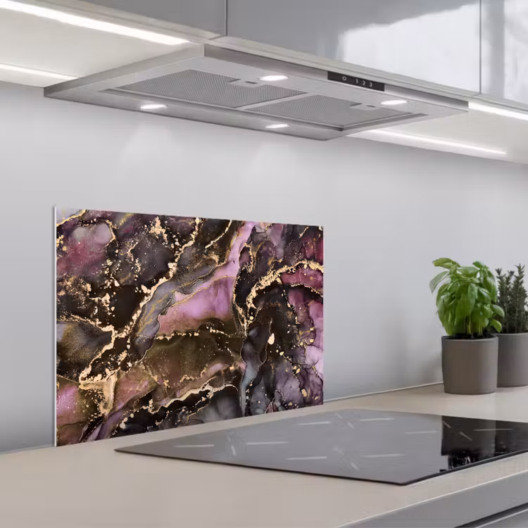 Salpicaderos de cocina - Mármol - Oro - Piedra - Abstracto — 1