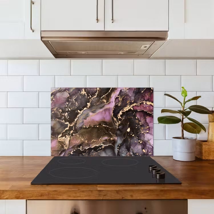Salpicaderos de cocina - Mármol - Oro - Piedra - Abstracto — 3