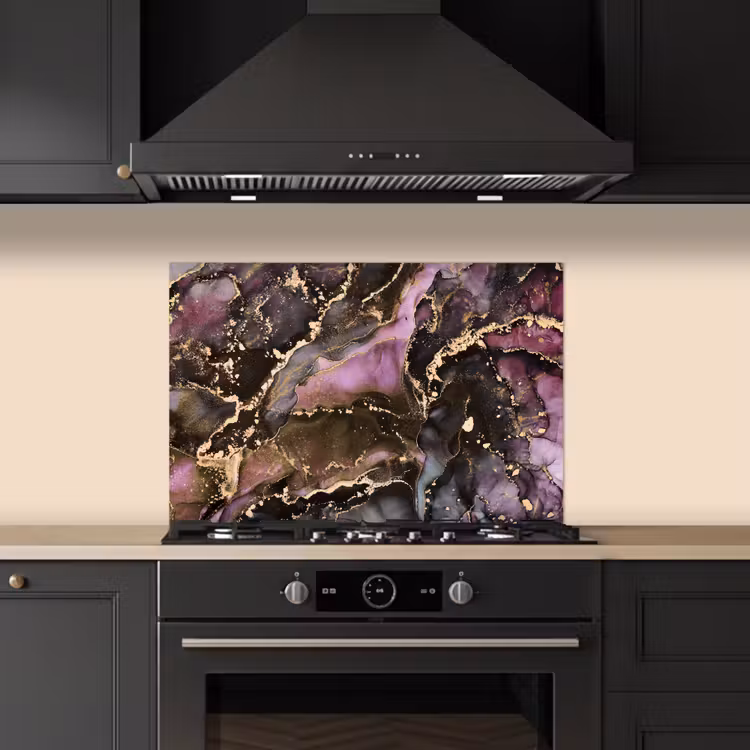 Salpicaderos de cocina - Mármol - Oro - Piedra - Abstracto — 5