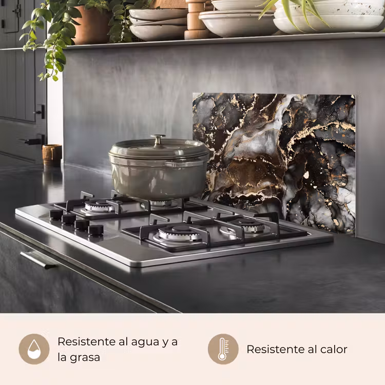 Salpicaderos de cocina - Mármol - Oro - Purpurina - Lujo — 2