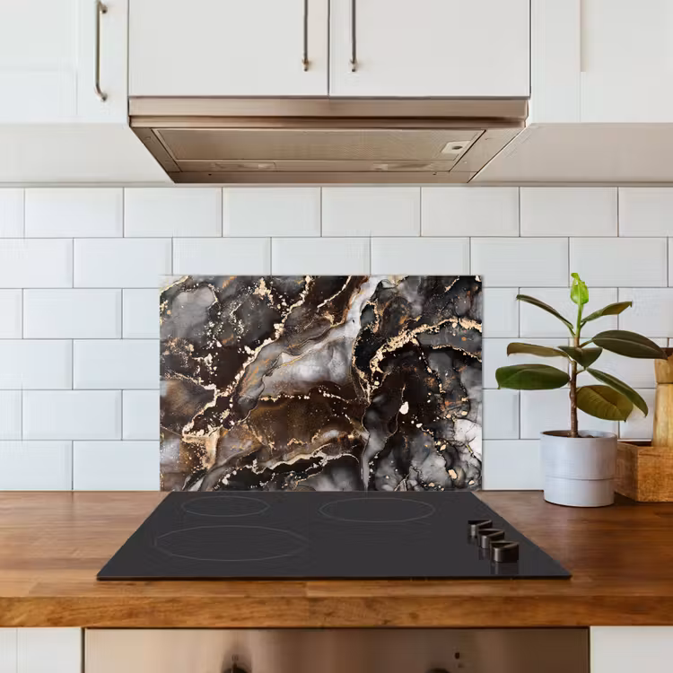 Salpicaderos de cocina - Mármol - Oro - Purpurina - Lujo — 3