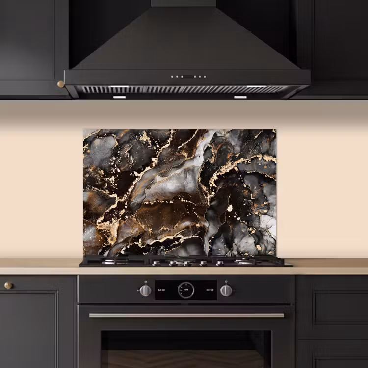 Salpicaderos de cocina - Mármol - Oro - Purpurina - Lujo — 5