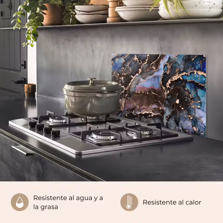 Salpicaderos de cocina - Mármol - Oro - Rosa — 2