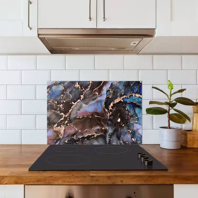 Salpicaderos de cocina - Mármol - Oro - Rosa — 3