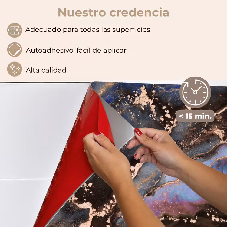 Salpicaderos de cocina - Mármol - Oro - Rosa — 4