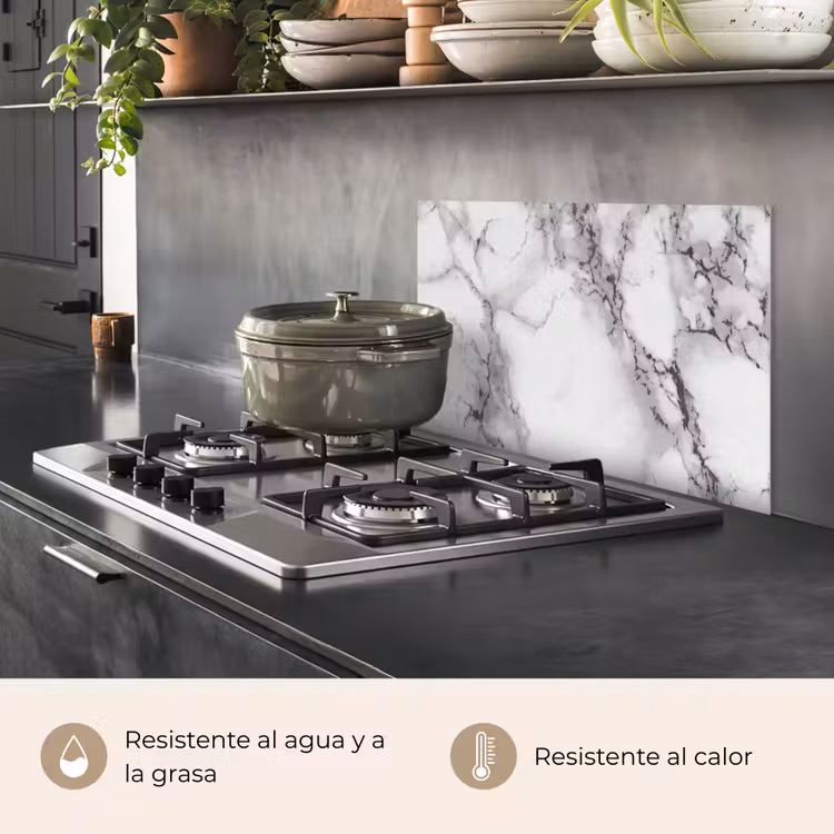 Salpicaderos de cocina - Mármol - Piedra - Blanco - Gris - Negro - Aspecto de mármol — 2