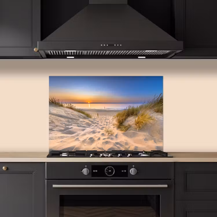 Salpicaderos de cocina - Duna - Puesta de sol - Horizonte - Playa - Hierba — 5