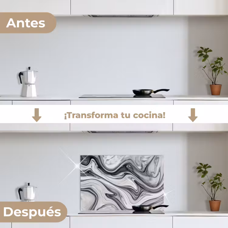 Salpicaderos de cocina - Mármol - Patrones - Gris - Aspecto de mármol - Negro — 7