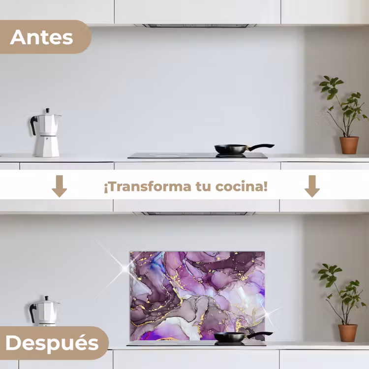 Salpicaderos de cocina - Mármol - Rosa - Púrpura - Oro — 7