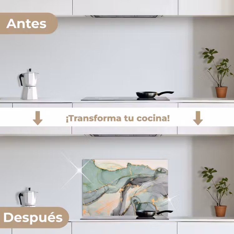 Salpicaderos de cocina - Oro - Mármol - Verde - lujo - Purpurina - Aspecto de mármol — 7