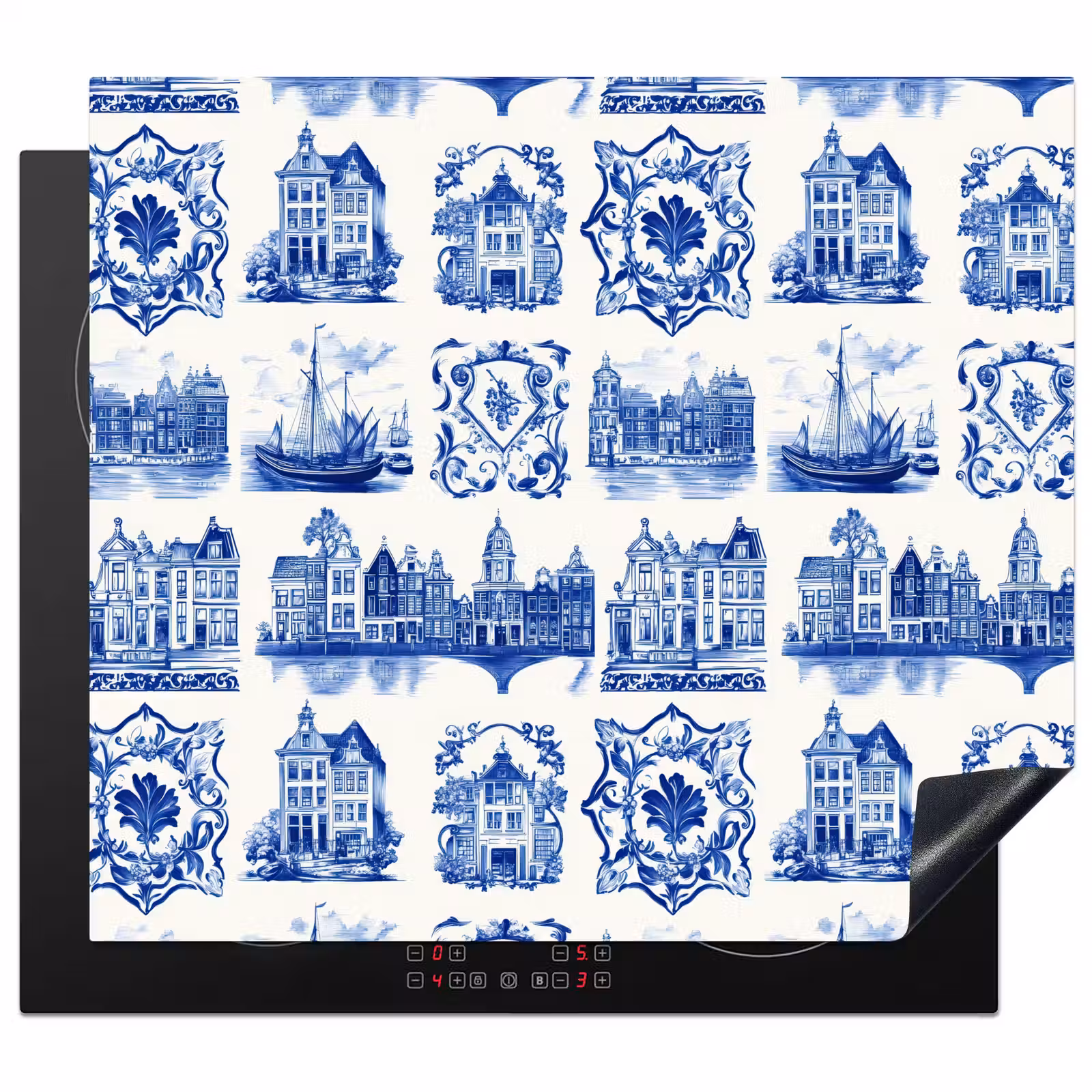 Protector de inducción - Casas - Barcos - Azul — 1