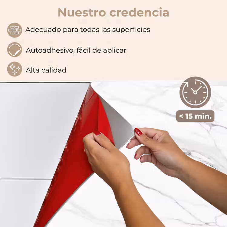 Salpicaderos de cocina - Mármol - Blanco - Línea - Patrones - Lujo - Aspecto de mármol — 4