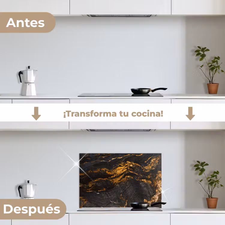 Salpicaderos de cocina - Mármol - Cal - Negro - Oro - Aspecto de mármol - Lujo — 7