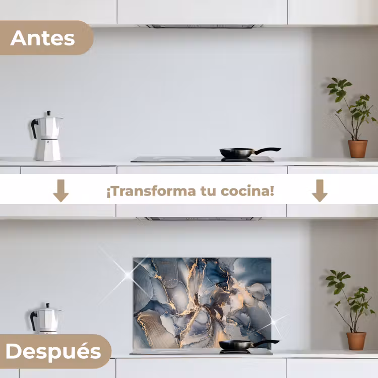 Salpicaderos de cocina - Mármol - Gris - Azul - Lujo - Oro — 7