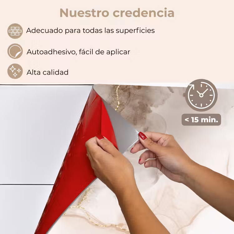 Salpicaderos de cocina - Mármol - Marrón - Dorado — 4