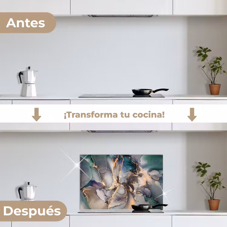 Salpicaderos de cocina - Oro - Azul - Mármol — 7