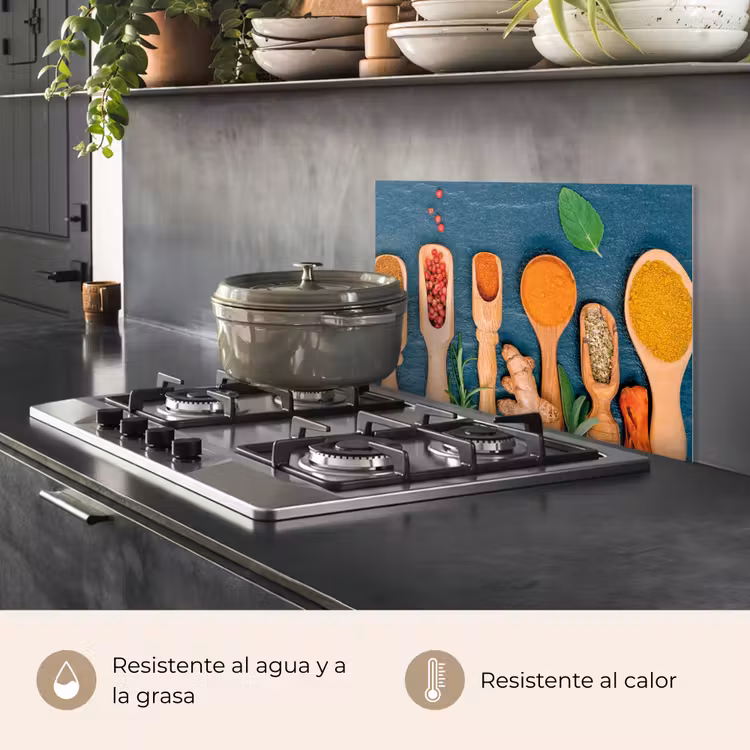Salpicaderos de cocina - Cucharas - Madera - Hierbas - Especias — 2