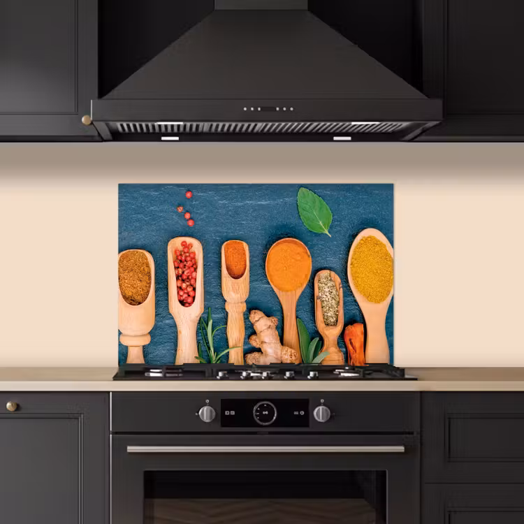 Salpicaderos de cocina - Cucharas - Madera - Hierbas - Especias — 5